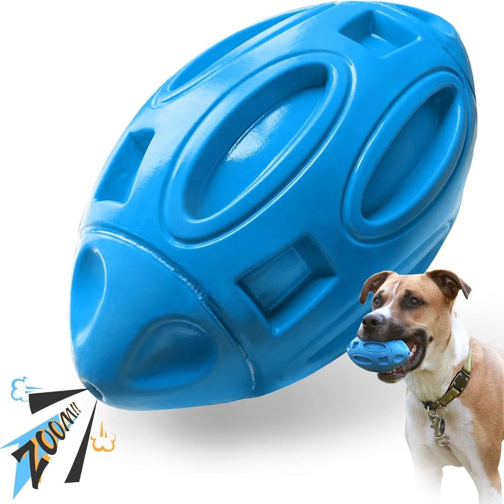 Squeaky Dog Toys for Aggressive Chewers: Rubber Puppy Chew Ball with Squeaker, A